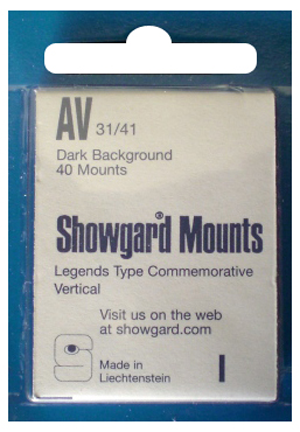 Showgard Stamp Mounts - AV 31/41 - Black