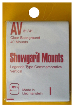 Showgard Stamp Mounts - AV 31/41 - Clear