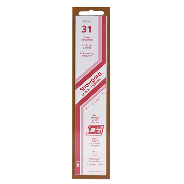 Showgard Stamp Mounts - No. 31 - Clear