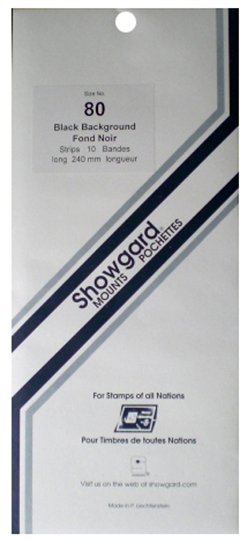 Showgard Stamp Mounts - No. 80 - Black