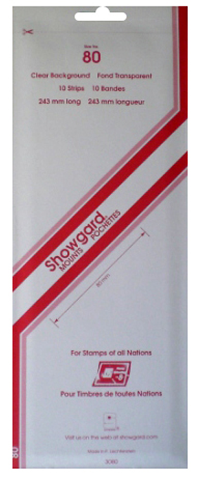 Showgard Stamp Mounts - No. 80 - Clear