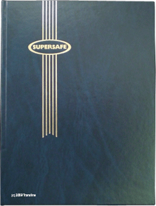 Supersafe Stamp Stockbook - 16 White Pages Blue Cover