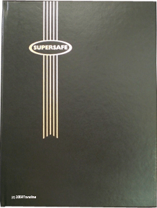 Supersafe Stamp Stockbook - 32 Black Pages Black Cover
