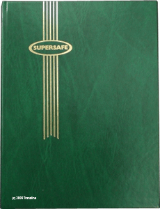 Supersafe Stamp Stockbook - 32 Black Pages Green Cover