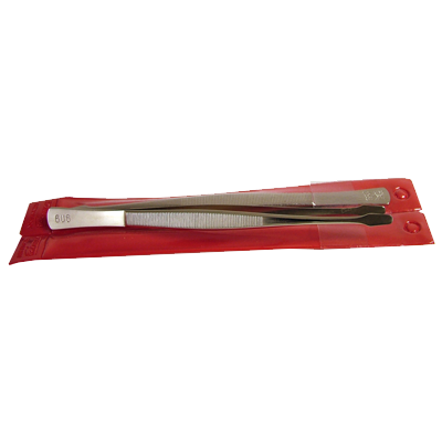 Showgard Spade Tip Stamp Tongs - 6"