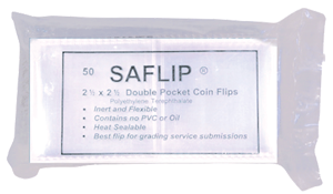 SAFLIP 2.5 x 2.5 Archival Coin Flips - 50 PK