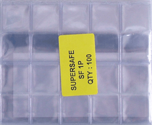 Supersafe 1.5 x 1.5 Unplasticized Coin Flips w INSERTS - 100 PK