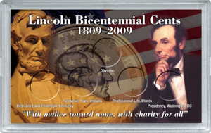 Lincoln Bicentennial Frosty Case ( 5 Penny ) - Abraham Lincoln