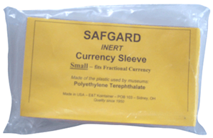 SAFGARD Fractional Currency Sleeves - 50 PK