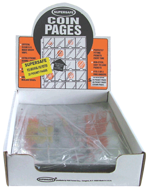 Supersafe 20 PKT Archival Pages for 2 x 2 Coin Flips - 100 PK