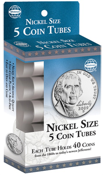 HE Harris & Co Nickel Round Coin Tubes - 5 Pack