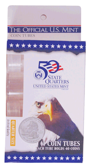 Whitman Quarter Round Coin Tubes - 5 Pack