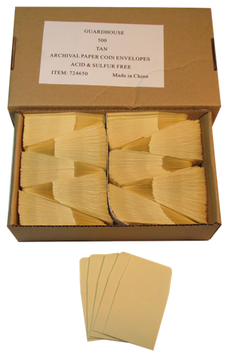 Guardhouse 2 x 2 Paper Coin Envelopes - Tan