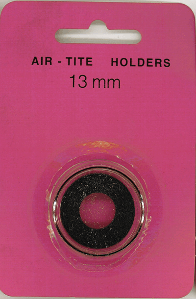 Air-Tite 13 mm Ring Fit Coin Capsule - Black