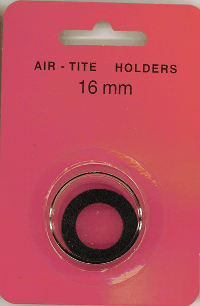 Air-Tite 16 mm Ring Fit Coin Capsule - Black