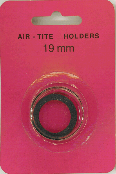 Air-Tite 19 mm Ring Fit Coin Capsule - Black