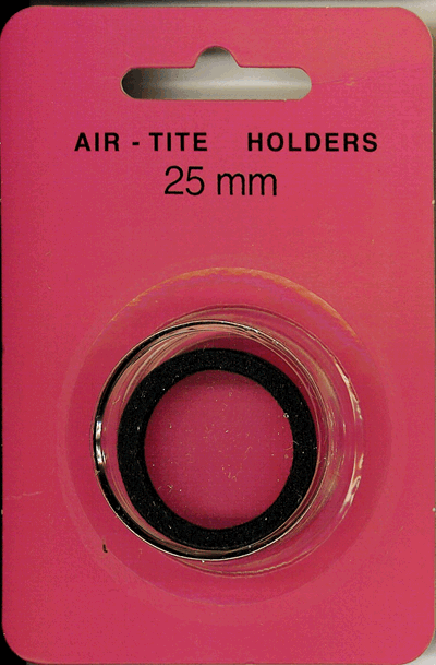 Air-Tite 25 mm Ring Fit Coin Capsule - Black