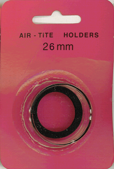 Air-Tite 26 mm Ring Fit Coin Capsule - Black