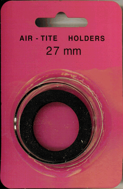 Air-Tite 27 mm Ring Fit Coin Capsule - Black