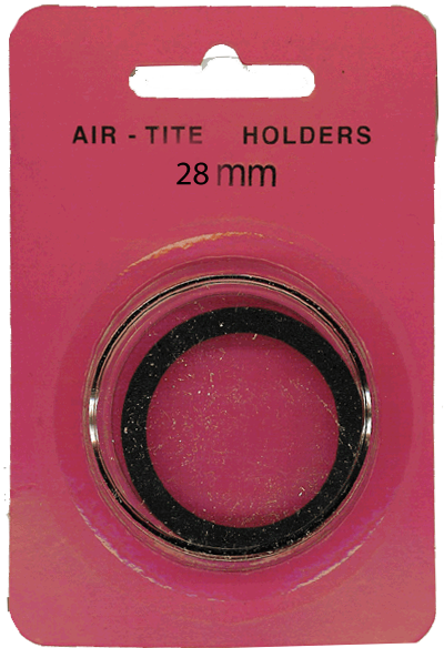 Air-Tite 28 mm Ring Fit Coin Capsule - Black