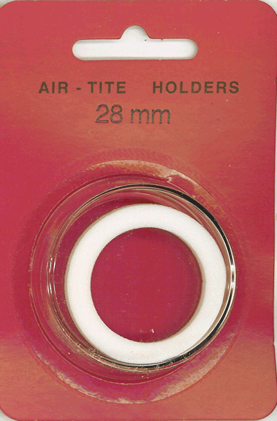 Air-Tite 28 mm Ring Fit Coin Capsule - White