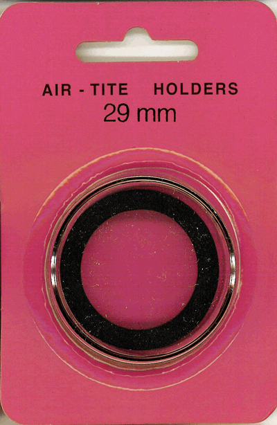 Air-Tite 29 mm Ring Fit Coin Capsule - Black