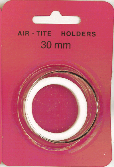 Air-Tite 30 mm Ring Fit Coin Capsule - White