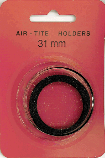 Air-Tite 31 mm Ring Fit Coin Capsule - Black