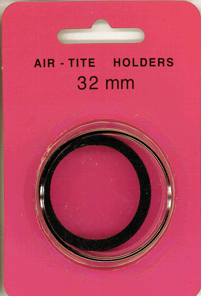 Air-Tite 32 mm Ring Fit Coin Capsule - Black