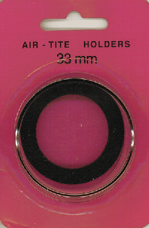 Air-Tite 33 mm Ring Fit Coin Capsule - Black