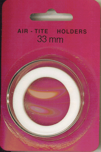 Air-Tite 33 mm Ring Fit Coin Capsule - White