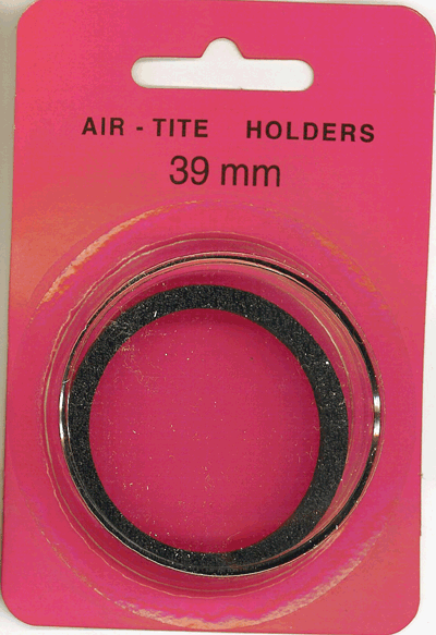 Air-tite 39 mm Ring Fit Coin Capsule - Black