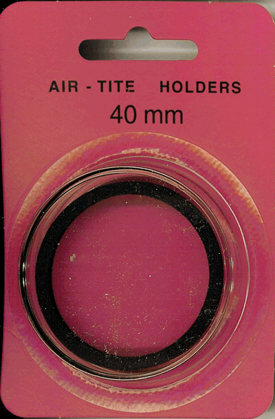 Air-tite 40 mm Ring Fit Coin Capsule - Black