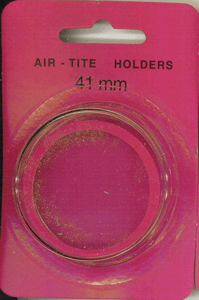 Air-tite 41 mm Ring Fit Coin Capsule w/ Loop - Red