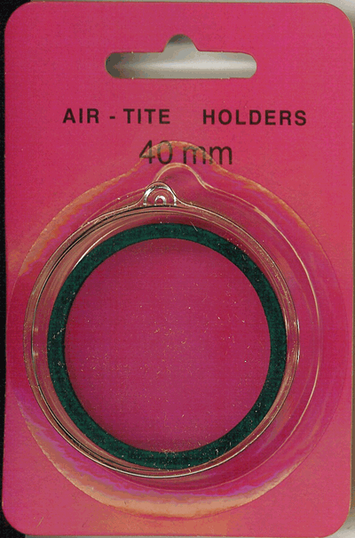 Air-tite 40 mm Ring Fit Coin Capsule w/ Loop - Green