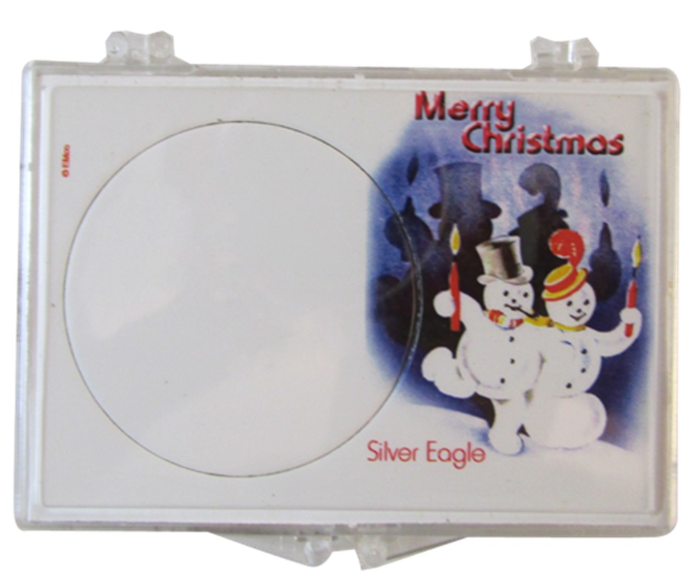 Edgar Marcus 1 oz American Silver Eagle Snaplock Case - Snowman