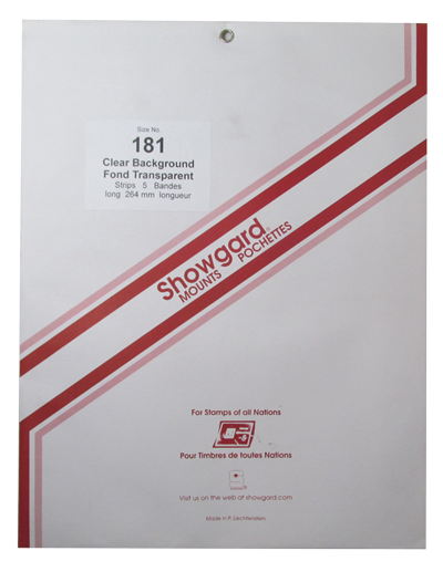 Showgard Stamp Mounts - No. 181 - Clear