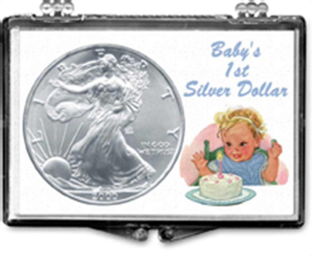 Edgar Marcus 1 oz American Silver Eagle Snaplock Case - Baby w Cake