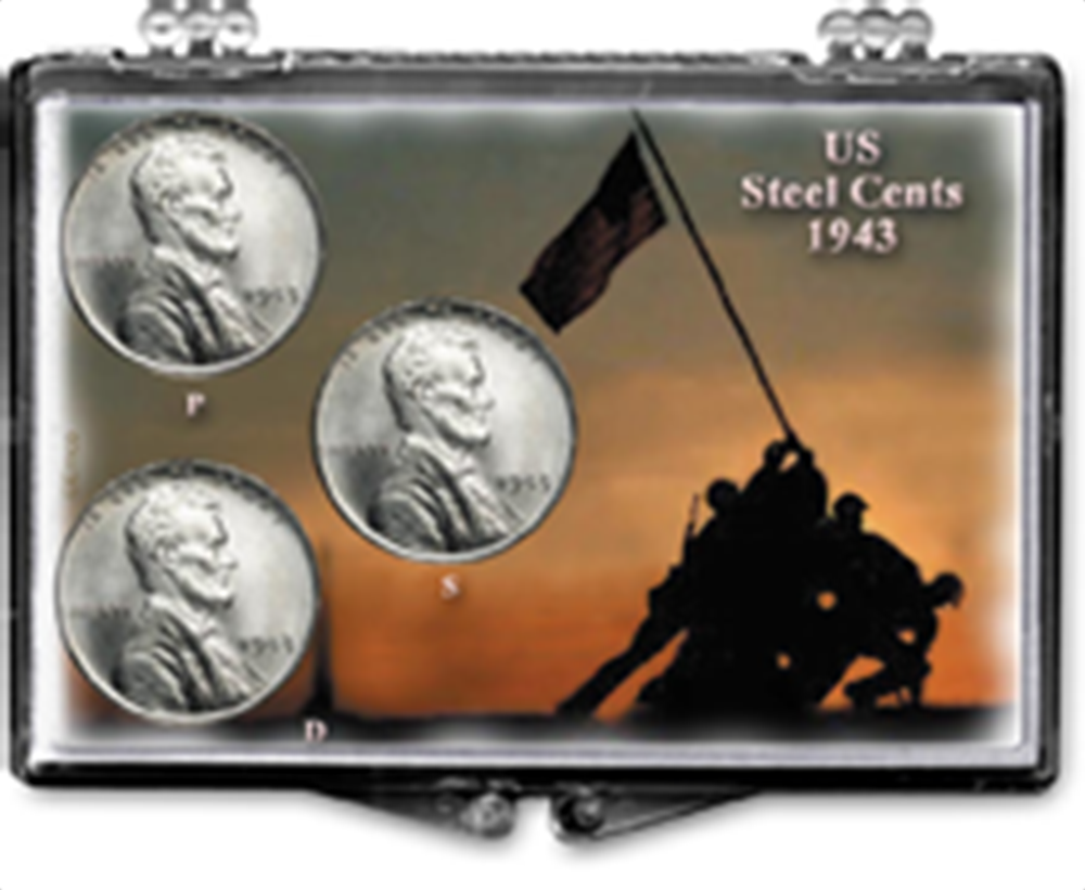 Edgar Marcus Snaplock Case for 3 Steel Cents - Iwo Jima