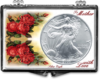 Edgar Marcus 1 oz American Silver Eagle Snaplock Case - Roses