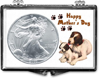 Edgar Marcus 1 oz American Silver Eagle Snaplock Case - Dogs