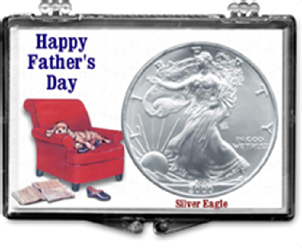 Edgar Marcus 1 oz American Silver Eagle Snaplock Case - Dog on Couch