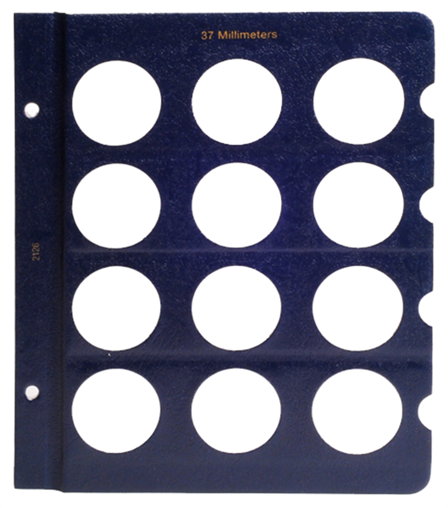 Whitman Blank Coin Album Page - 37 mm