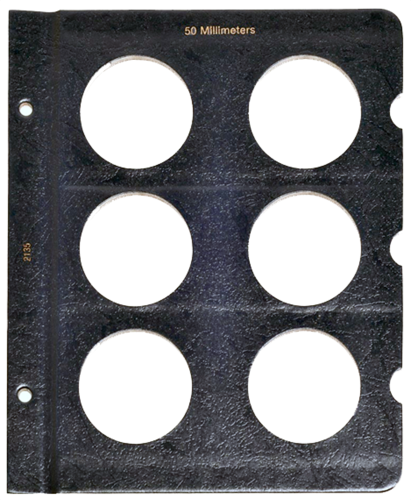 Whitman Blank Coin Album Page - 50 mm
