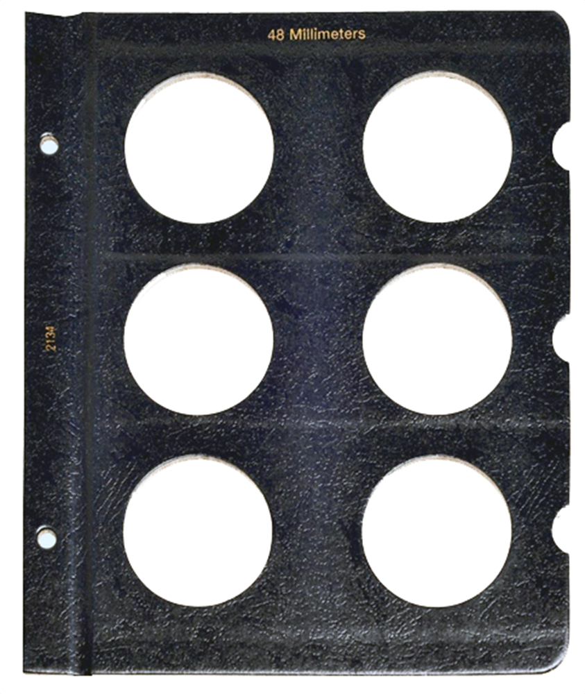 Whitman Blank Coin Album Page - 48 mm
