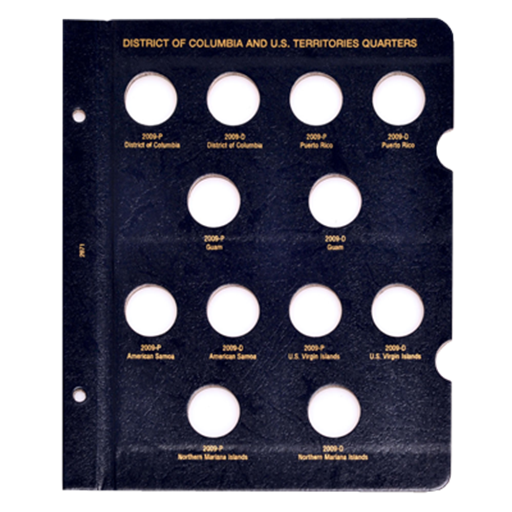 D.C. and U.S. Territories Quarters Page 2009 - P and D