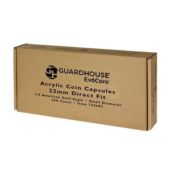 Guardhouse 1/4 oz American Gold Eagle Coin Capsules - 250 PK