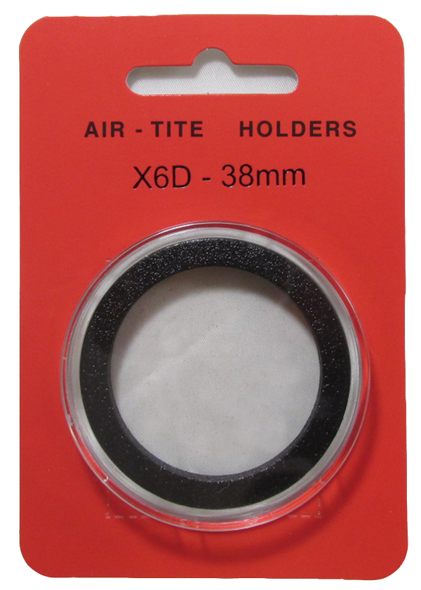 Air-Tite 38mm Green Velour Ring Coin Capsule Holders 10 Pack 