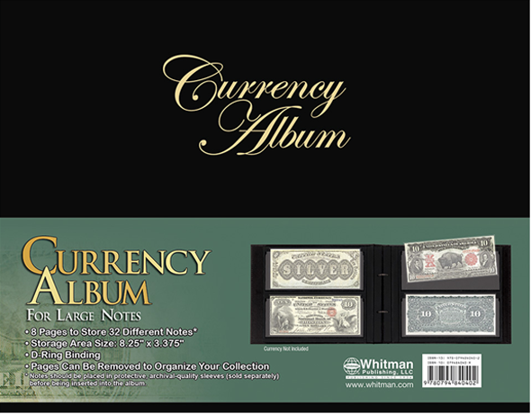 Whitman Currency Album For Large Notes - D Ring