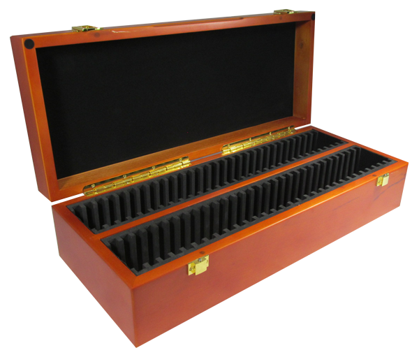 Wood Storage Box for 60 Coin Slabs - Light Cedar